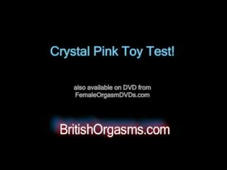 Crystal kulay-rosas masturbesyon laruan test