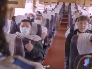 Seks film tour autobus z cycate azjatyckie suka oryginalny chińskie av brudne wideo z angielski zastąpić