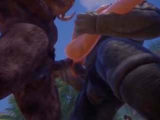Szörnyek -val ló farkukat fasz dögös szőke &vert; nagy pöcs szörny &vert; 3d szex film wildlife